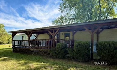Deck and side of home