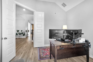 Double door entry to the office for peace and quiet