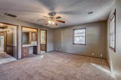Primary Bedroom w/built in vanity & large walk-in 
