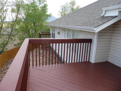 Private deck w/ view of Cheyenne Mountain