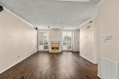 Looking back at the attractive fireplace and view