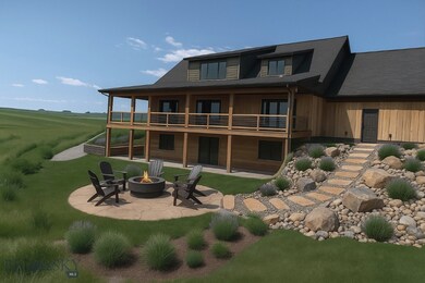 Rendering of landscape design for the back of the