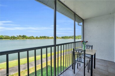 Stunning lake views from the spacious screened lan