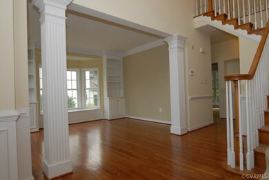 Living room with built in cabinets!
