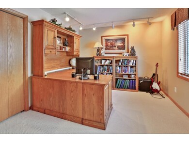The main floor office with French doors has a doub