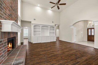 View of living room from the breakfast nook.