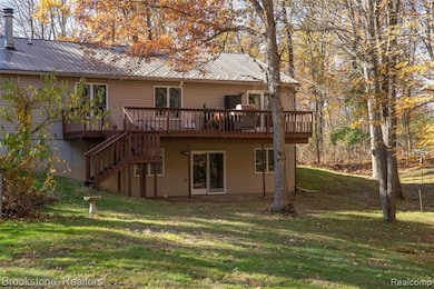 Spacious rear deck for morning coffee