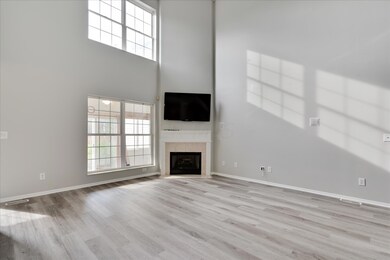 living room with tv