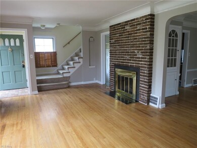 Wonderful architectural details include brick fire