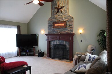 Living room with a abundance of natural light