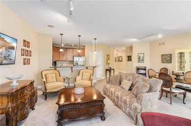 Living room looking toward kitchen