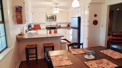 Looking into the updated kitchen from the dining area.
