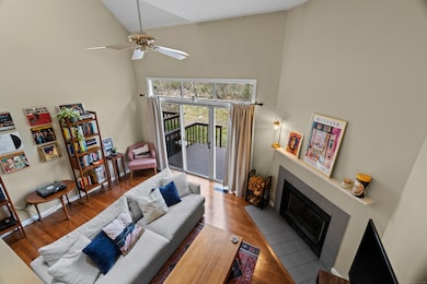 Look at that dramatic living room, with soaring ca