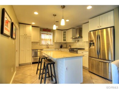 Tile floor and Full Tile Back Splash. Isn't it glo