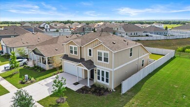 Aerial view of residential area