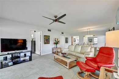Living room with ceiling fan