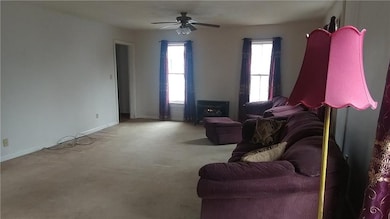The far door pictured leads to a hallway to kitche