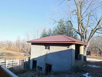 A detached garage...