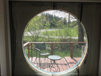 View out the porthole window