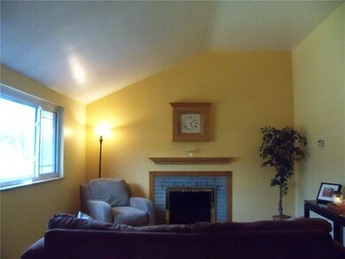 Spacious Living room with vaulted ceiling and gas 