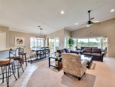 Great room opens to l-shaped lanai