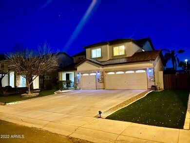 Evening Front Elevation View