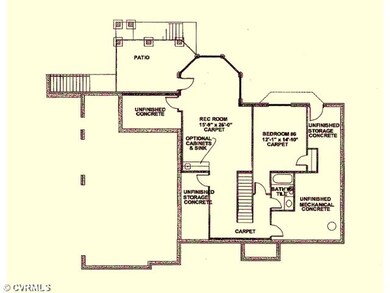 Interior Space/Layout - The partially finished bas