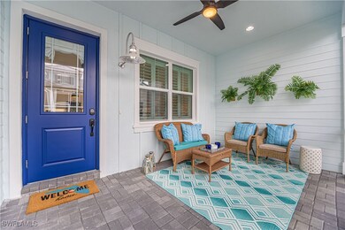Doorway to property/lanai with ceiling fan