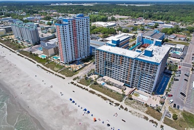 Bird's eye view of a nearby body of water