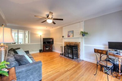 Fantastic family room with new ceiling fan, fresh 
