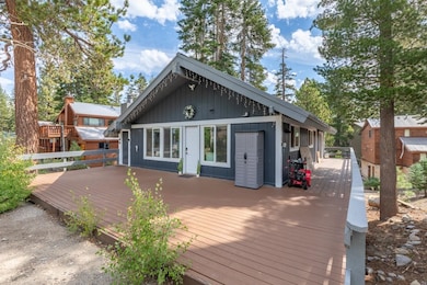 Front view of property featuring a deck