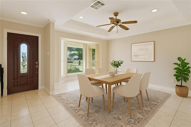 Virtually staged dining room