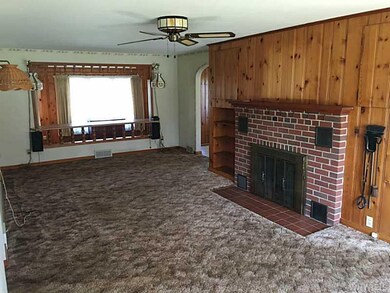 Living Room. Living room with gas fireplace, origi