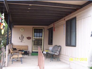 Left side covered patio