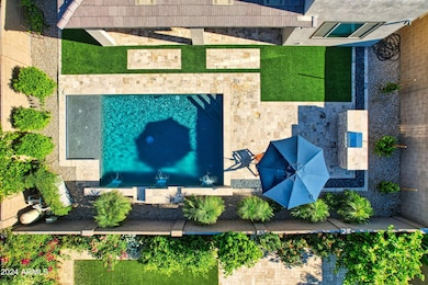 Aerial view Backyard Pool Area