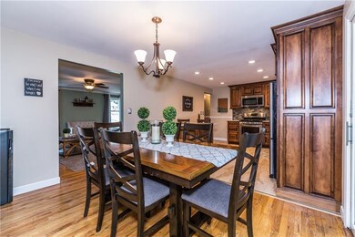 Recessed lighting accent the kitchen, and lots of 