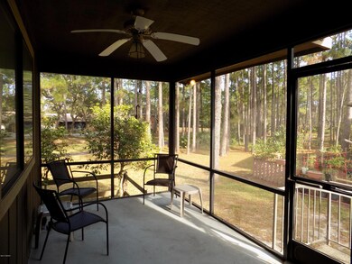 Scenic screened porch view