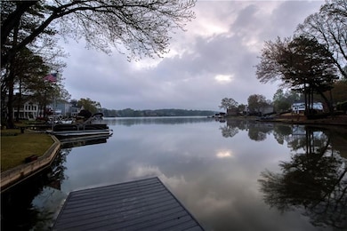 A tranquil view from the dock captures the calm, r