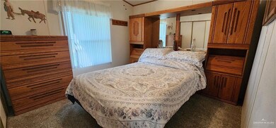 Bedroom with carpet floors