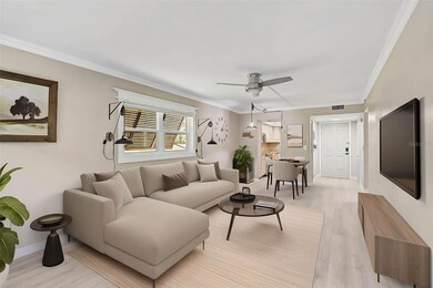 Staged living Room and Dining Room