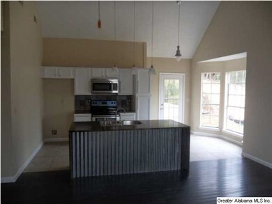 A view of the kitchen with eat-in  area with the b