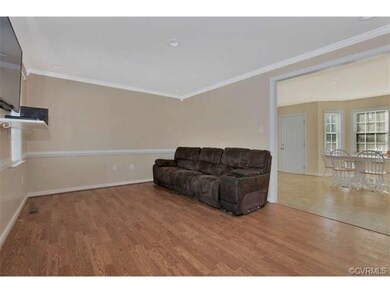 living room into kitchen