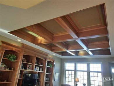The great room coffered ceiling