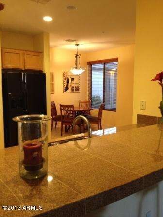 Spacious kitchen with granite tile