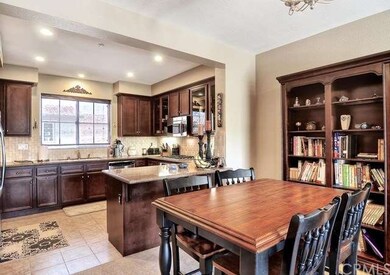 Updated kitchen opens to spacious eating and livin