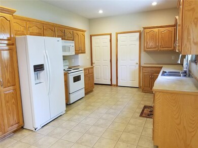 Large kitchen with loads of cabinets