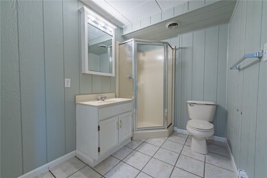 Full bath in the lower level.