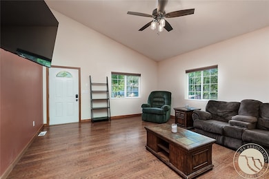 Lving room and front door entrance.