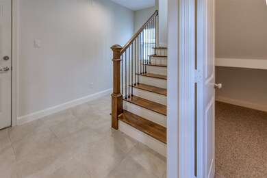The first floor of the home features two large sto