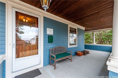 Front view of the wrap-around porch